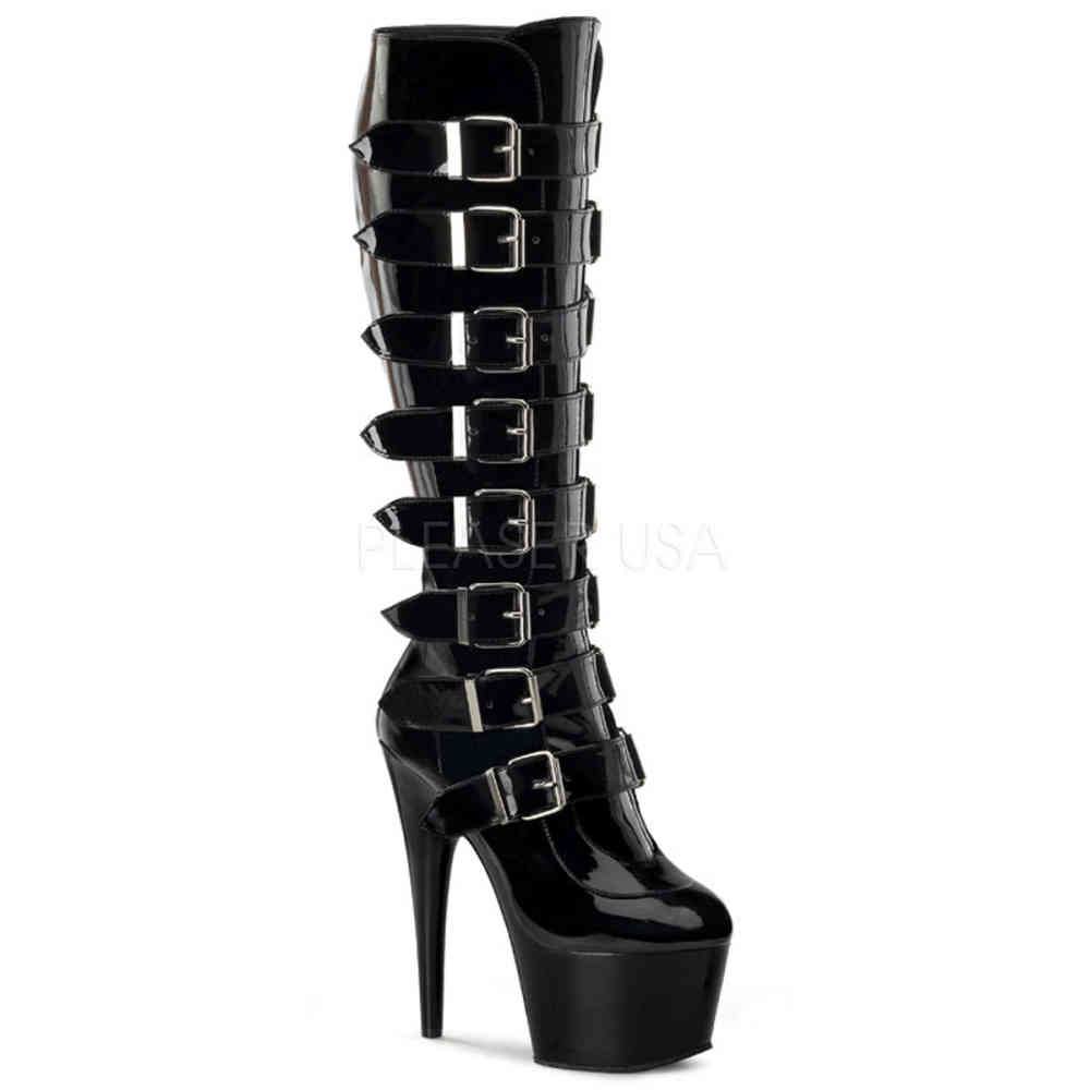 Pleaser - ADORE2043 Plateau Laarzen - Paaldans schoenen - Zwart Product image